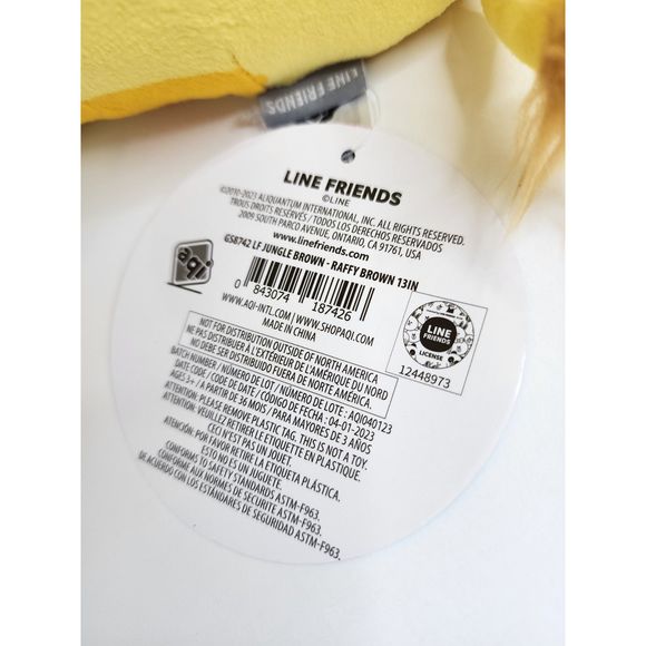 Line Friends Jungle Brown Bear‎ Giraffe 13in - Picture 11 of 11